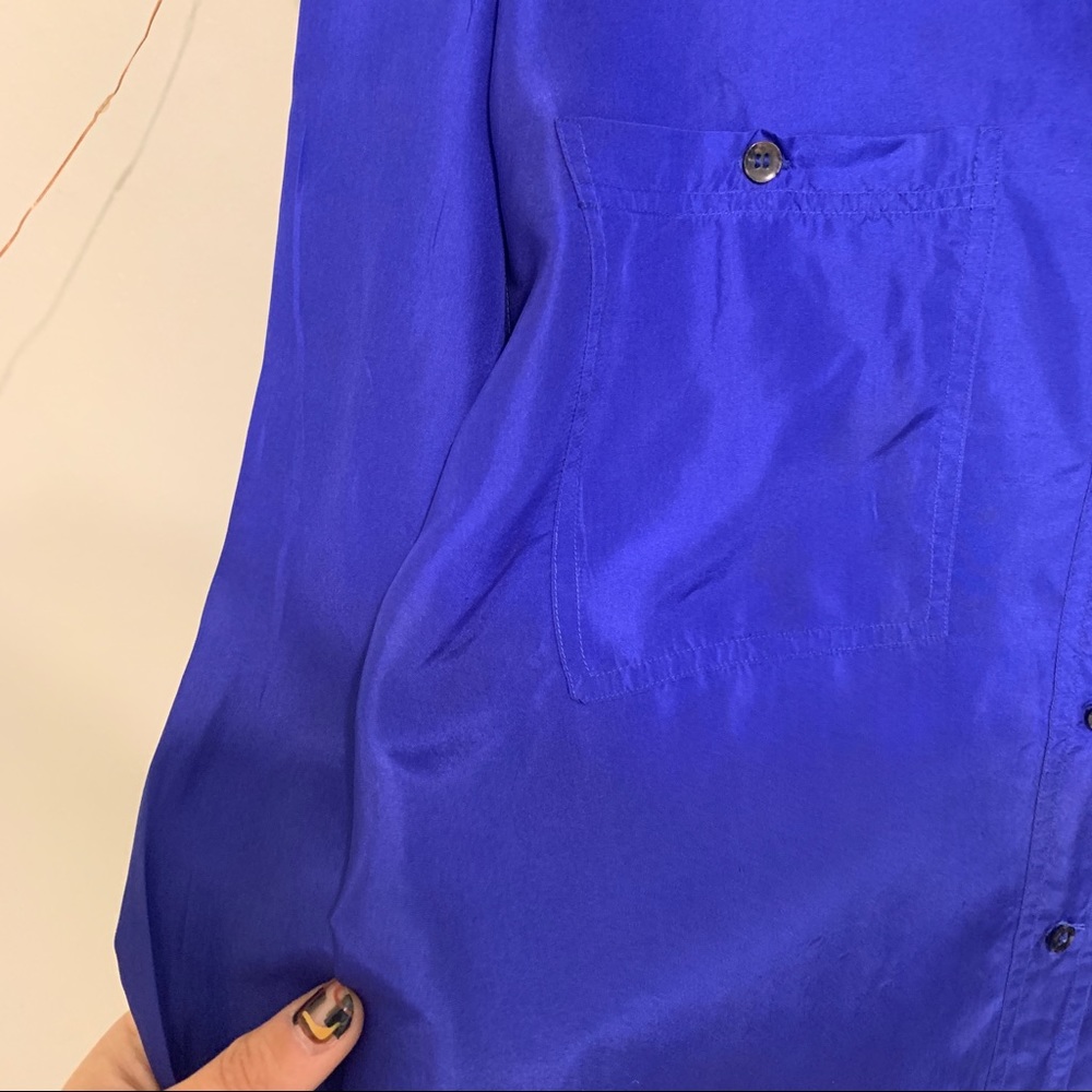 Blue Silk top - Picture 4 of 8